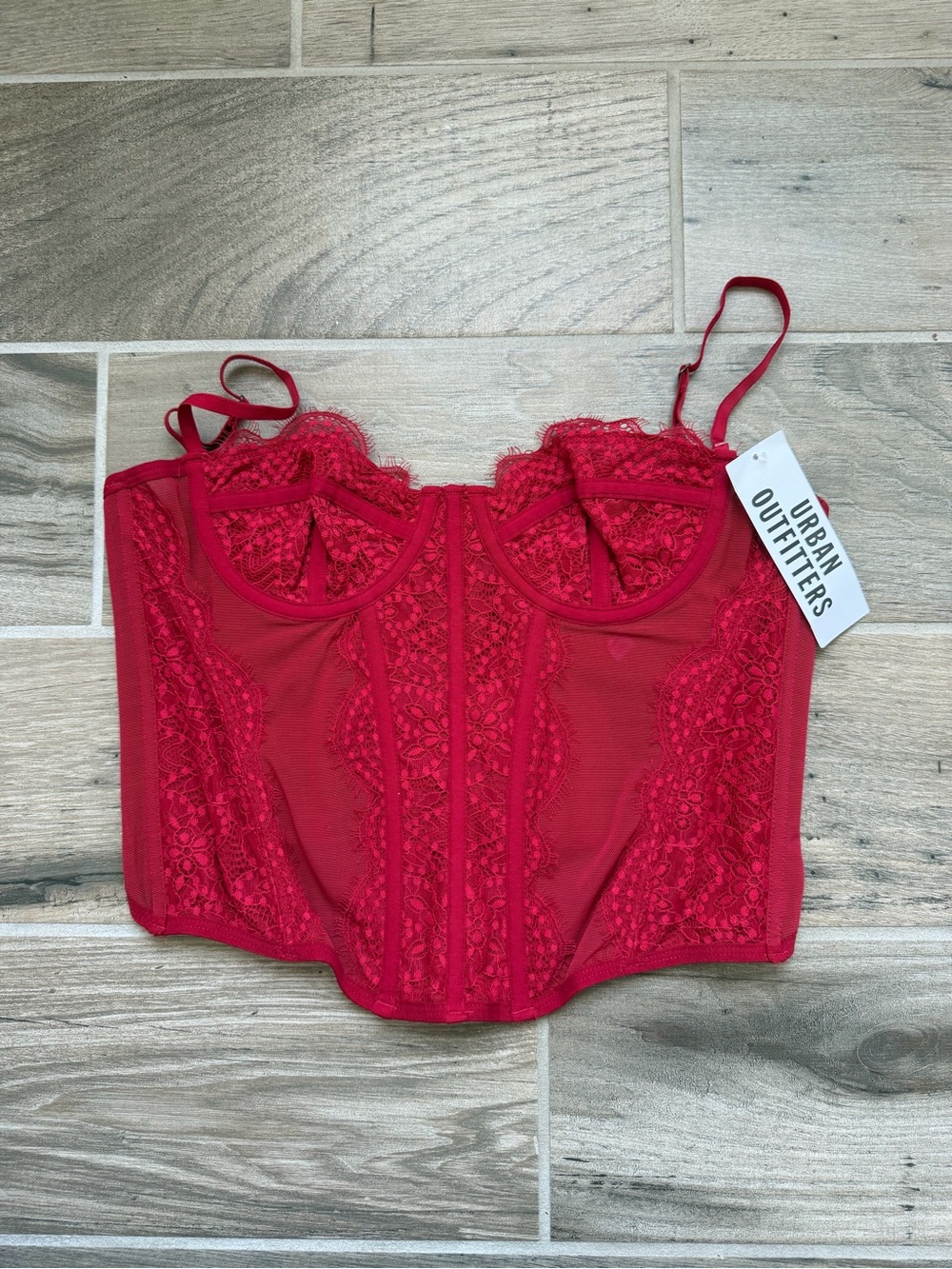 Urban Outfitters Out From Under corset/bustier red top sz Medium